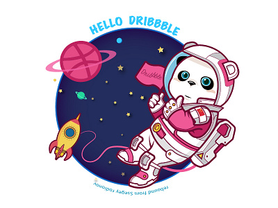 Hello Dribbble (rebound from Sergey rodionov) china panda