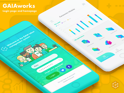 Work assistant:Gaiaworks app landing page work