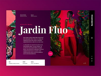 Fashionista /// Day 03 beauty fashion floral flourescent layout photography ui design vibrant web design website