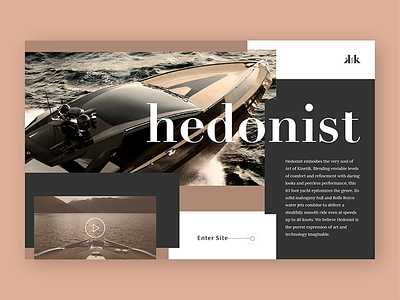 Hedonist /// Day 04 boat luxury premium ui design web design yacht