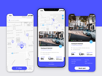 Parking Finder /// Day 06 booking filters find ios iphone x maps mobile navigation parking search