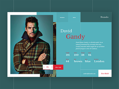 Brando /// Day 11 clean design layout minimalist models showcase ui web