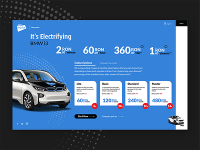 Get Pony /// Day 16 bmw car carsharing driving electric i3 price rental subscription ui ux