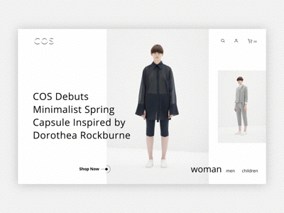 COS /// Day 21 animation cos ecommerce interaction layout minimal principle product scroll shop transition