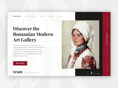 MNAR /// Day 26 animation art gallery museum principle scroll transition ui ux web design