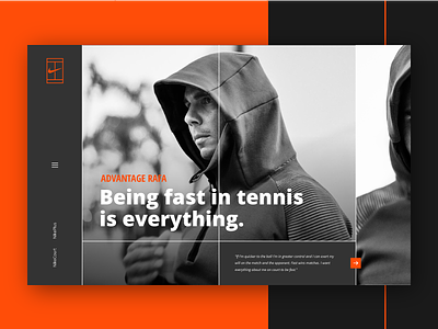 Nike Court /// Day 29 clean court federer interview layout minimal nadal nike rafa tennis ui web design