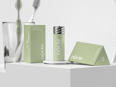 Nocte brand cosmetic logo cosmetic packaging cosmetics dental dental care dental clinic dental logo design hunap hunapstudio kapor logo packaging