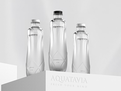 Aquatavia Water bottle branding clean hunap hunapstudio kapor lotus mineral package water