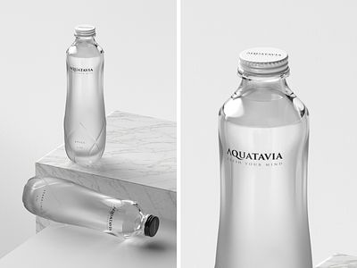 Aquatavia Water bottle brand branding clean design flower glass hunap hunapstudio kapor logo lotus mineral package still water yoga