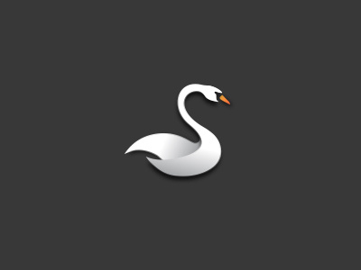 Swan 3d bird logo logos professional swan symbol water white