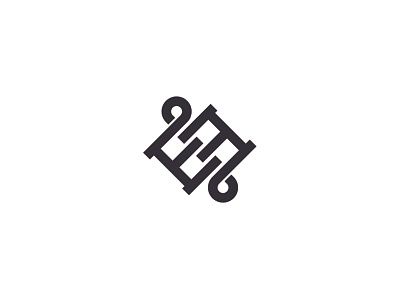 Two E letter logo black clean design emblem hunap hunapstudio kapor logo minimal pro professional studio
