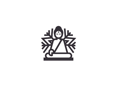 SnowBuddha logo black clean design emblem hunap hunapstudio kapor logo minimal pro professional studio