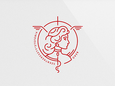 MUNICIPAL HOSPITAL OF KEZDIVASARHELY brand corporate emergency hospital hunap hunapstudio identity kezdivasarhely logo red white woman