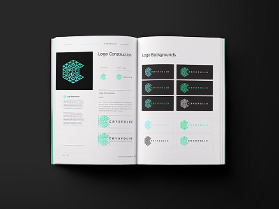 Cryofolio blockchain brand brandbook cryofolio crypto gradient graphic green hunap hunapstudio identity illustration