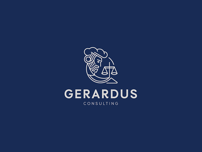 Gerardus brand identity brand branding clean communication consulting design emblem gerardus head hunap hunapstudio illustration kapor logo minimal professional stationery vector