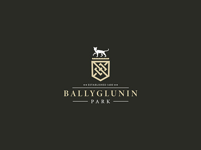 Bellyglunin park logo animal black castle design elegant emblem hunap hunapstudio kapor logo luxury luxury design shield