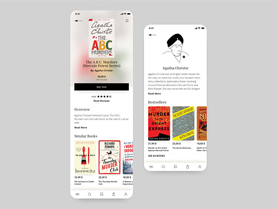E-Commerce: Book and Author Overview about page author bookstore e commerce e commerce app e commerce design literature online bookstore online shop rating ui