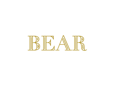 Bear Type Treatment bear gold logotype type