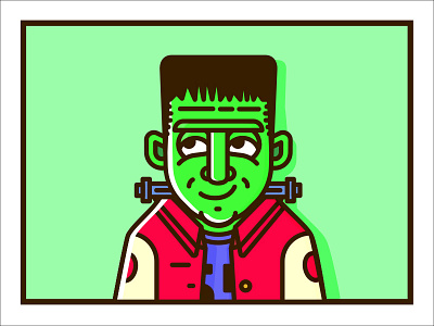 Frankie frankenstein halloween illustration vector