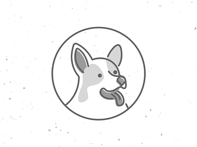 Dog black and white corgi dog logo opensource