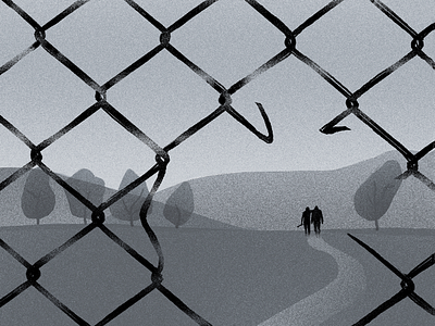 You are not alone cage editorial illustration jail liberation
