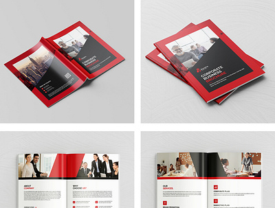 8 Pages Business Brochure app branding brochure design brochure mockup illustration magazine design marketing typography ui ux vector web