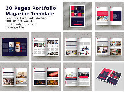 Portfolio Magazine Template branding brochure design logo magazine marketing portfolio professional typography ui vector