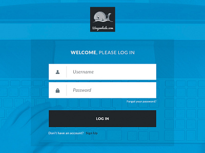 Login Page Inspiration blue clean in log login ui wage whale