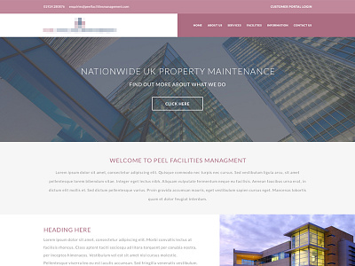 Facilities Management Website Design