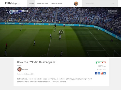 Video playback page for fifafuckups.com