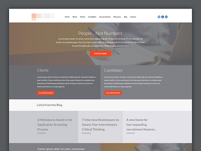 Recruitment Website Homepage design homepage recruitment web design website