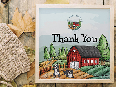 Cute Thank you card designed for client - Day 7