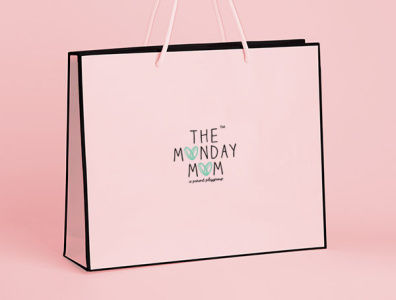 Elegant shopping bag branding design graphic design illustration typography vector