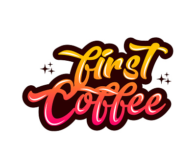 Cafe typography logoi design - day 7