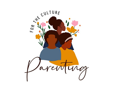 Parenting culture logo design in vector style.