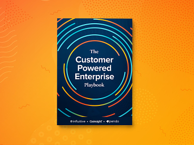 The Customer Powered Enterprise Playbook book cover book cover design ebook gradient illustration pattern vector
