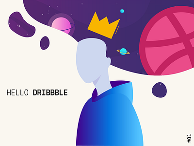 Hello Dribbble, I'm Antoine 👑 illustration
