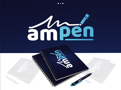 Pen company logo -AMPEN ampen branding design business logo graphic design icon design ink ink pen logo logo design pen company pen logo