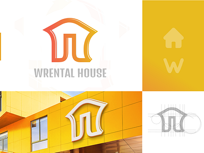 W Home - logo design 3d alamin araf branding branding design business logo graphic design home house logo icon design logo design logo mark mockup ui w letter wrental house