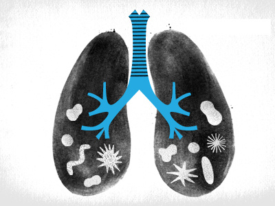 LUNGS cancer health illustration