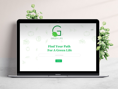 Green Life graphic design ui web
