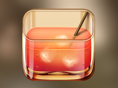 Icon for App debut drink first shot glass hello dribbble icon app my first shot