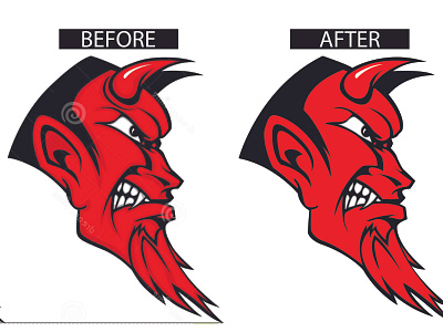 Devil Mascot Logo Image  Vector Trace