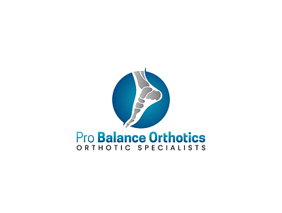 Pro Balance Orthotics logo hospital logo leg logo medical logo modern logo orthotics logo treatment logo
