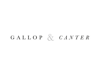 Gallop & Canter brand font horse identity light logo mark racing serif simple