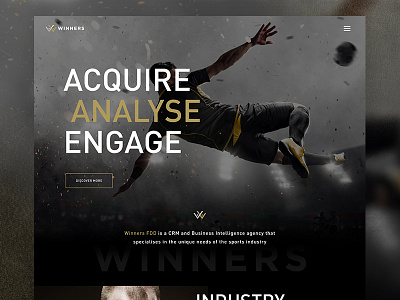 Sports Homepage abstract analyse dark engage football premium soccer sport sports web winner