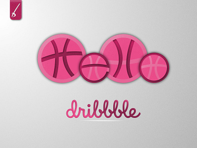 Hello Dribbble! affinity designer branding design dribbble hello dribbble illustration logo shot vector