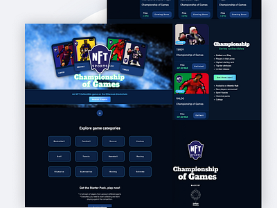 Championship Of Games blockchain branding game design ux web design