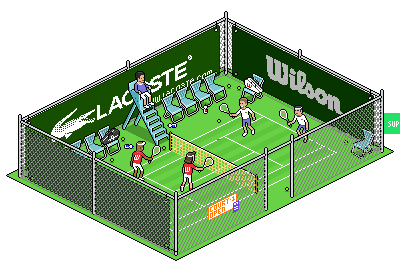 Tennis game iso isometric pixel pixelart
