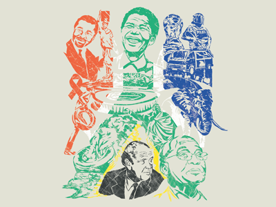 1994-2014: 20 Years of South African Democracy education flag mandela politics poster south africa